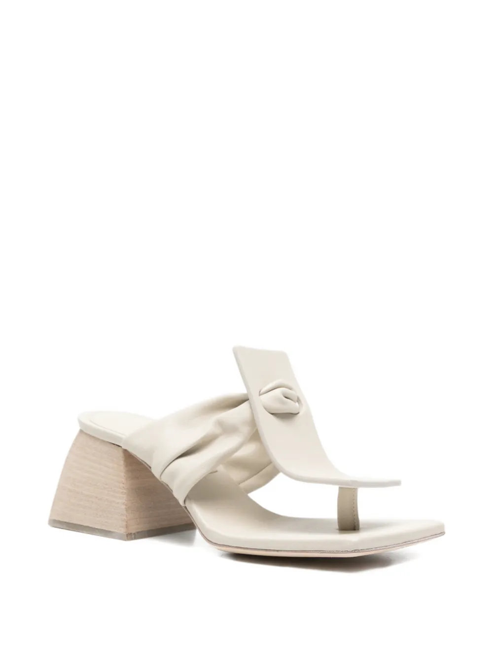 Uma Wang square-toe sandals Beige
