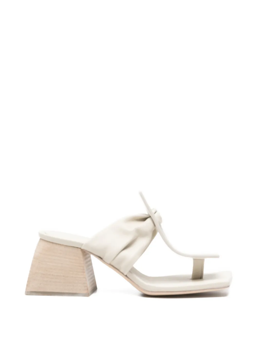 Uma Wang square-toe sandals Beige