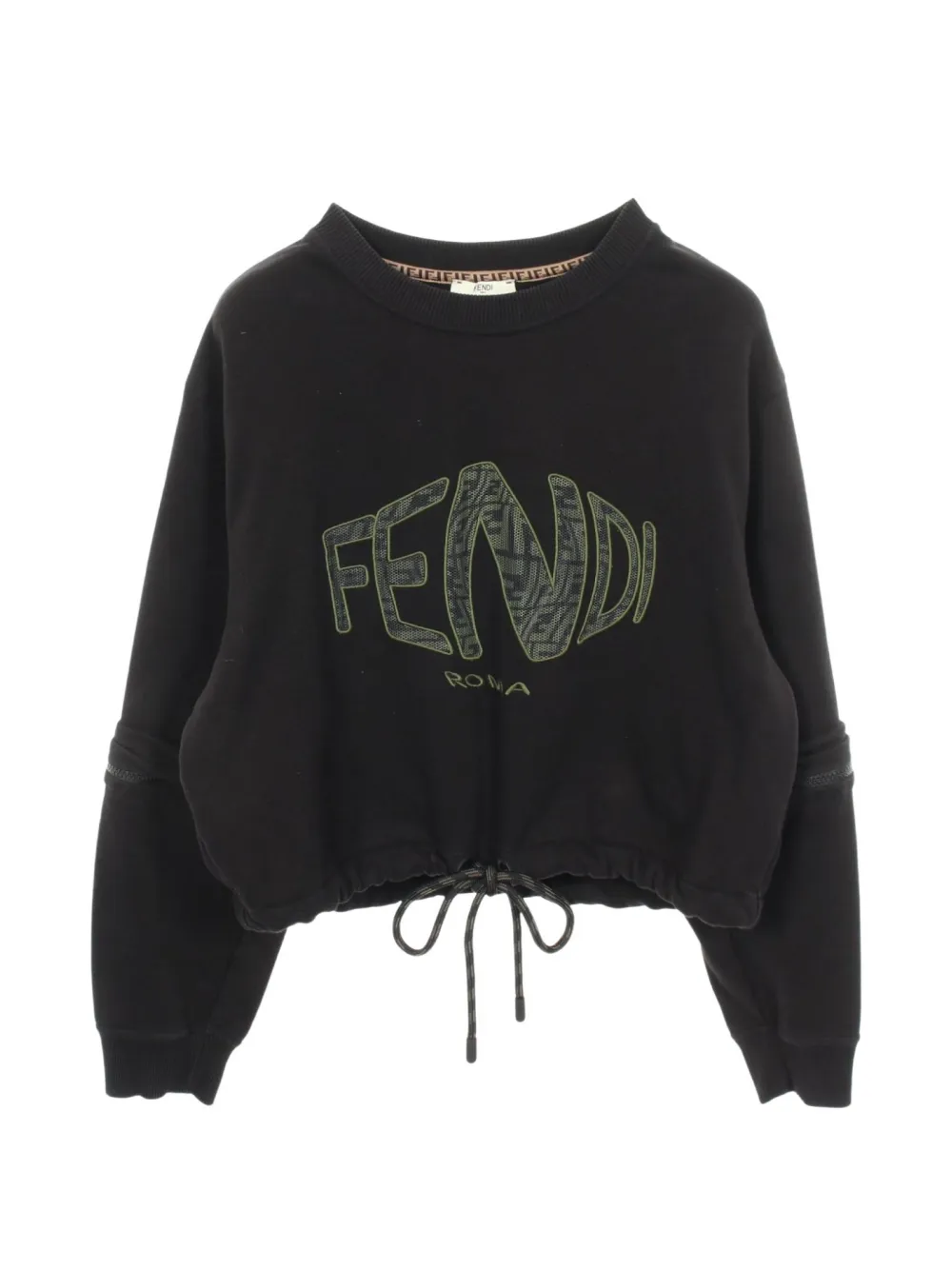 Fendi Pre-Owned Fisheye Cropped-Pullover - Schwarz