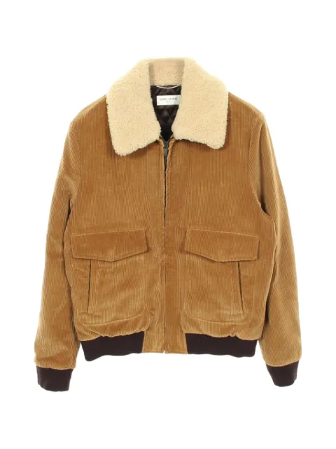 Saint Laurent Pre-Owned 2010s corduroy shearling-collar jacket