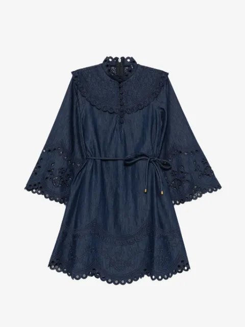 ZIMMERMANN broderie-anglaise belted dress