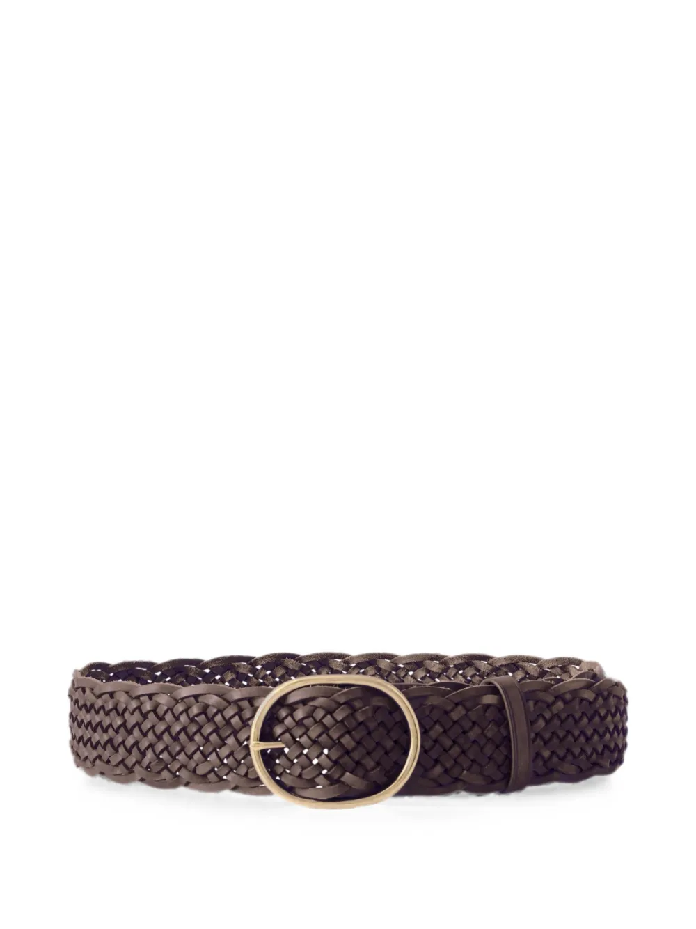 DRAGON DIFFUSION braided leather belt - Marrone