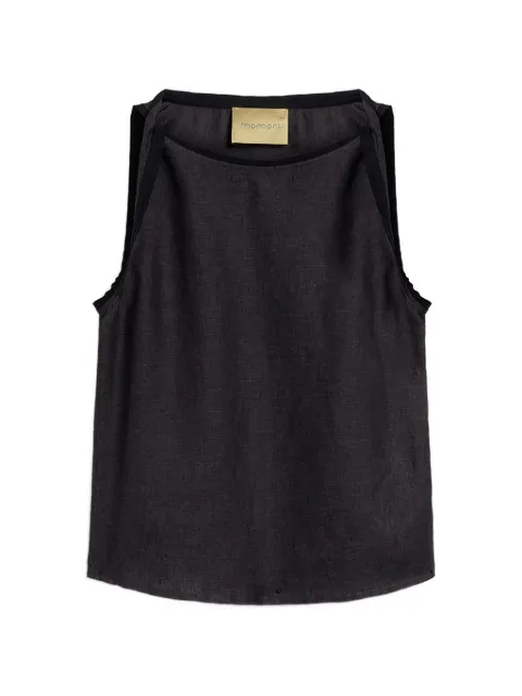 MOMONÌ torchon-strap back-vent tank top
