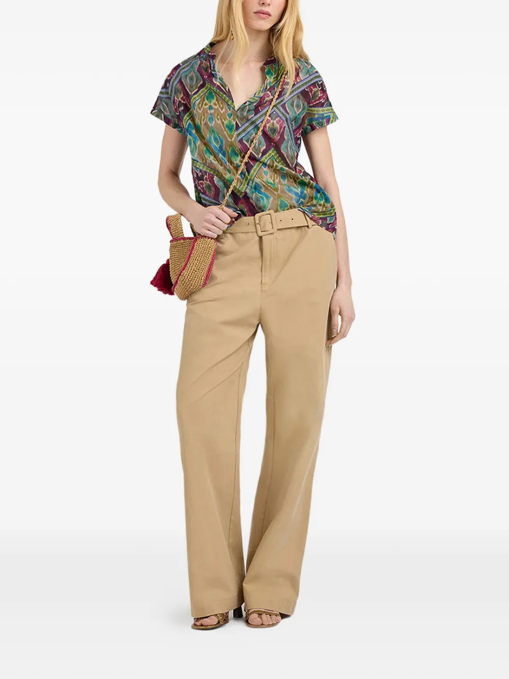  Momonì Blusa Estampada - Azul 