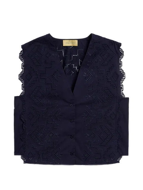 MOMONÌ Cielo broderie anglaise gilet