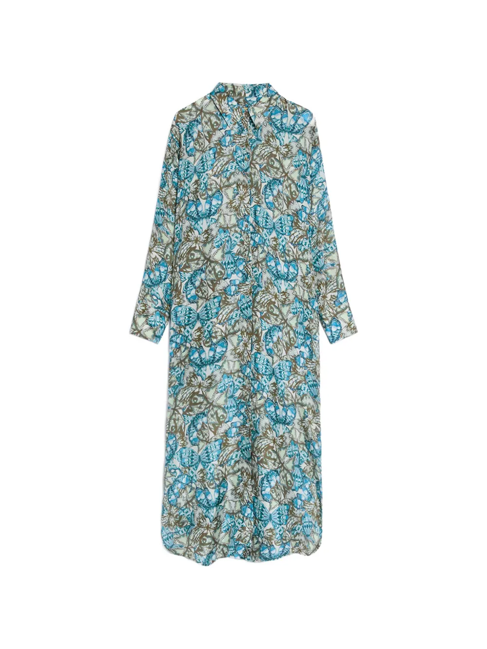 MOMONÌ Jau printed silk midi dress - Blu