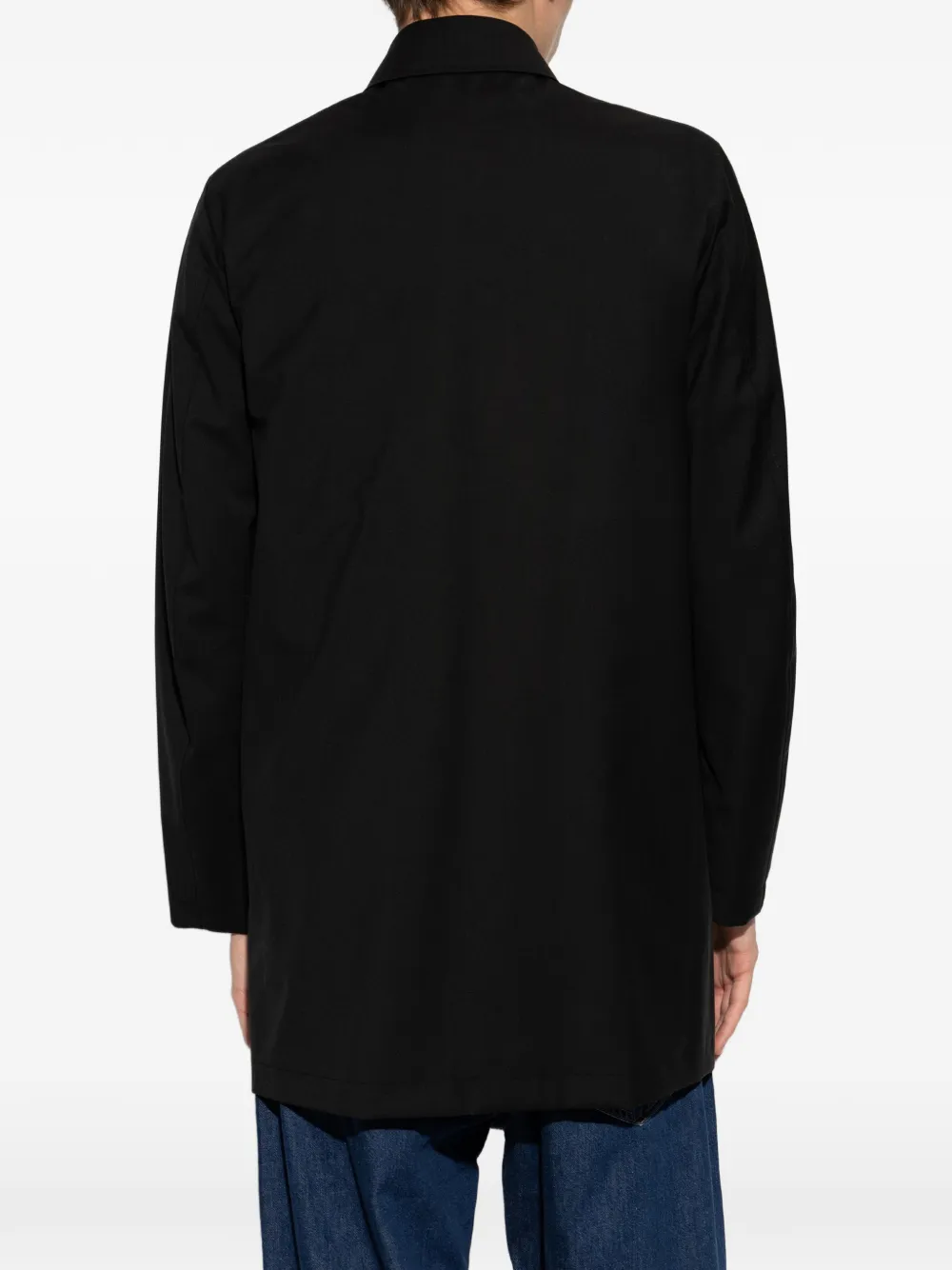 Paul Smith Wollen mantel met enkele rij knopen Zwart