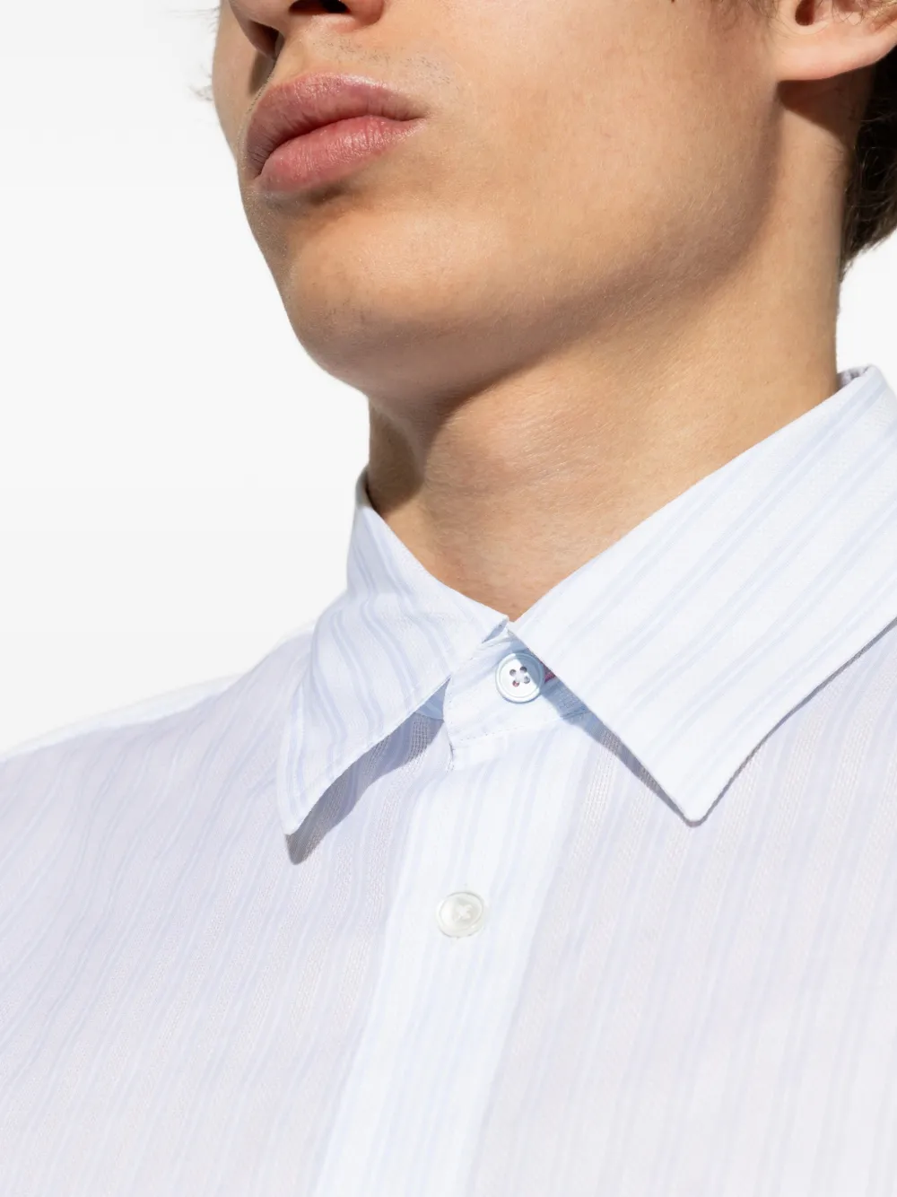 Paul Smith Gestreept katoenen overhemd Wit