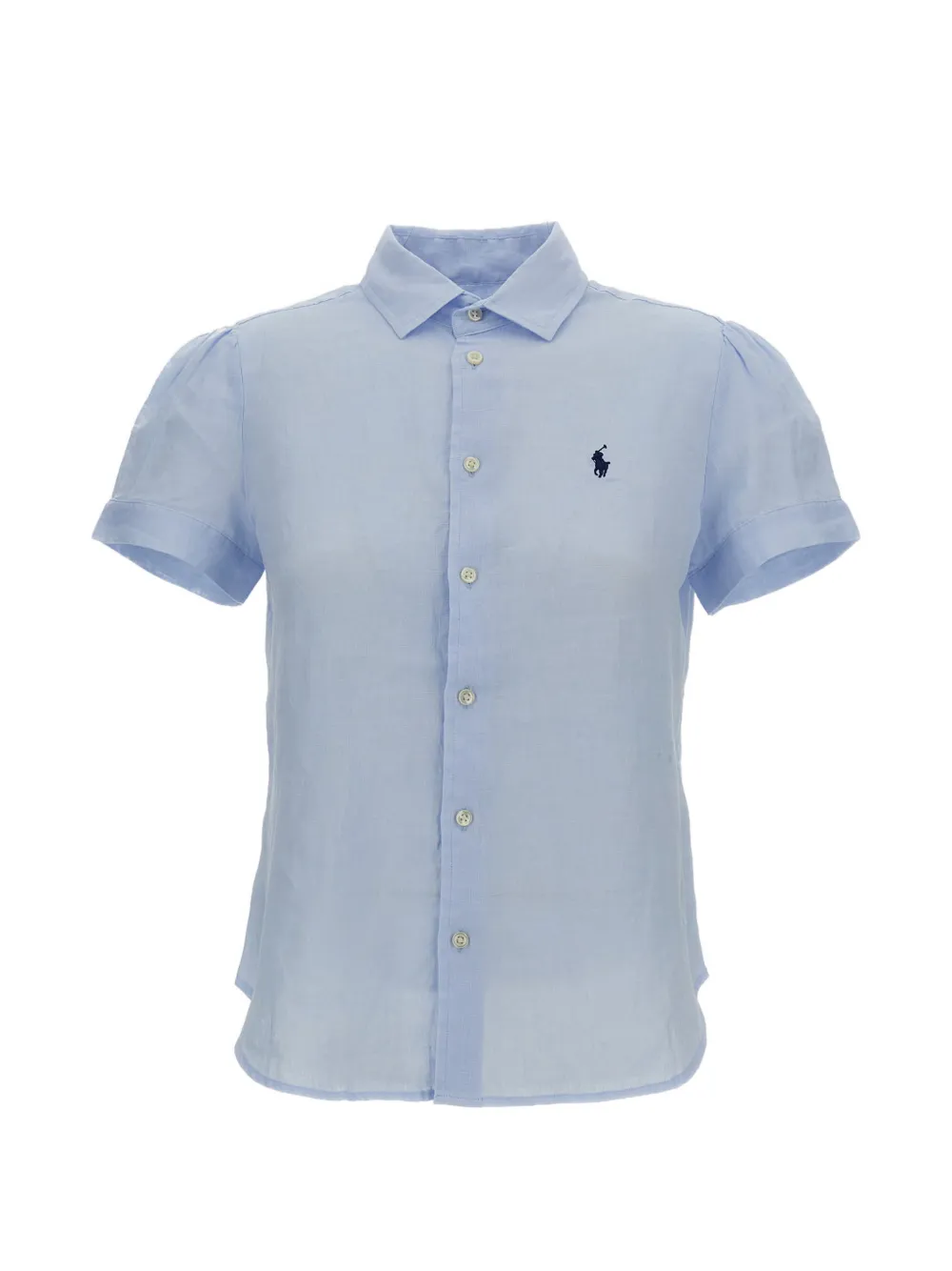 Polo Ralph Lauren embroidered-logo short-sleeved shirt - Blu