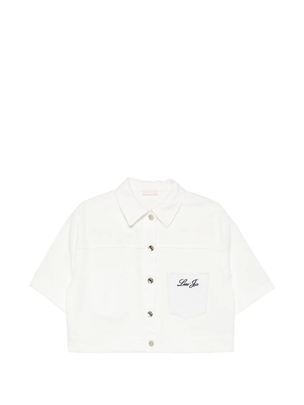 LIU JO short-sleeve cropped jacket - Weiß