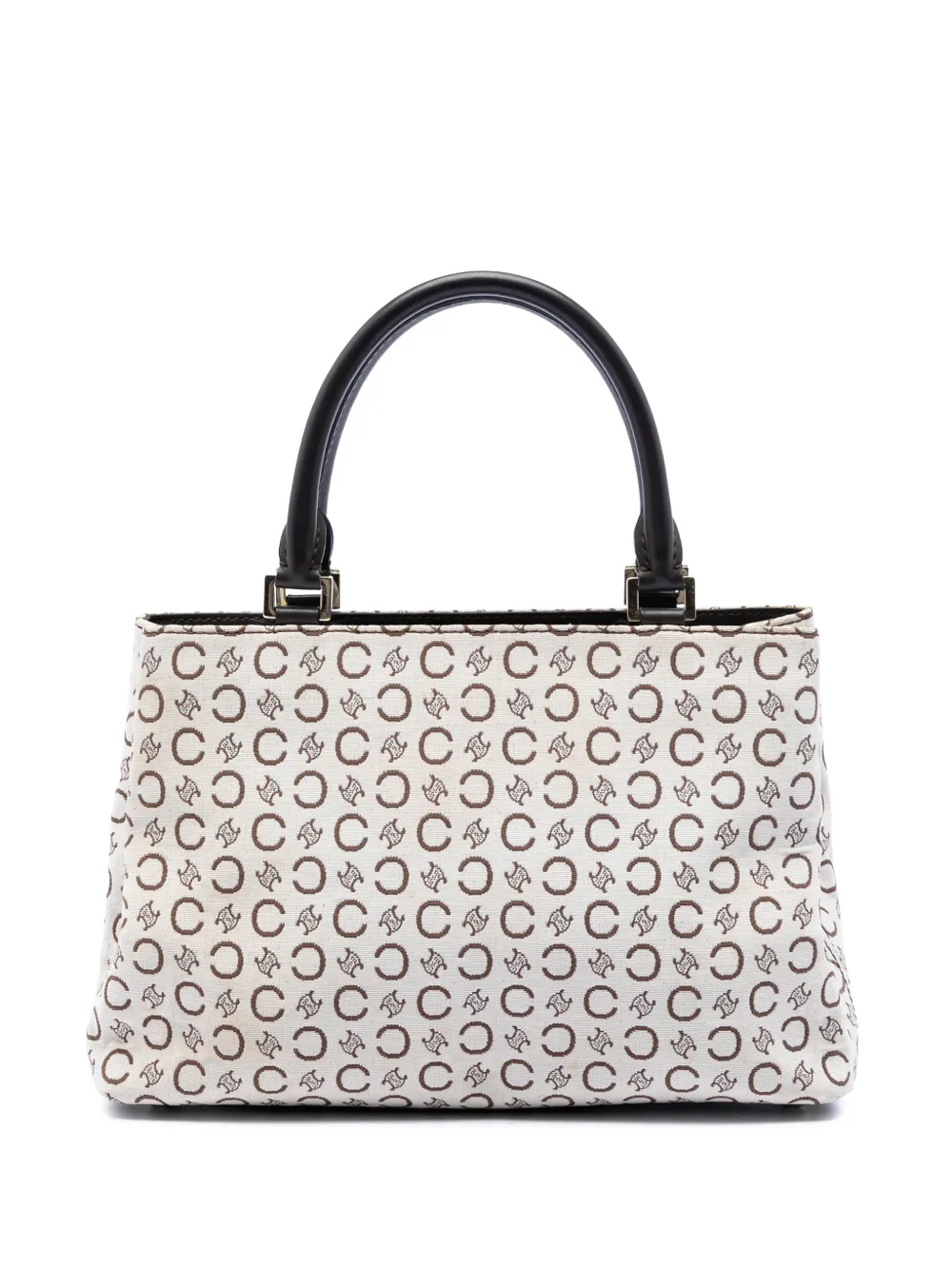 Celine Pre-Owned 20th Century C Macadam Canvas Tote handbag - White