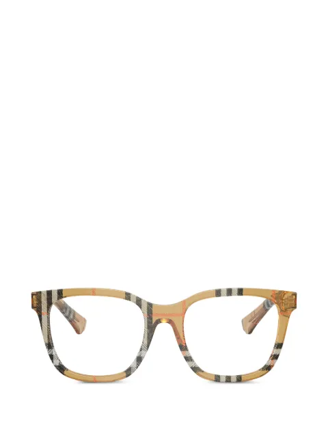 Burberry check-pattern square-frame glasses