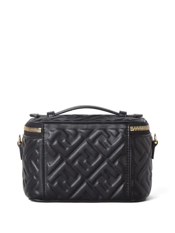 FENDI FF-embossed Leather make-up Bag | ブラック | FARFETCH JP