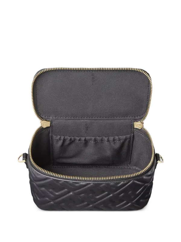 FENDI FF-embossed Leather make-up Bag | ブラック | FARFETCH JP