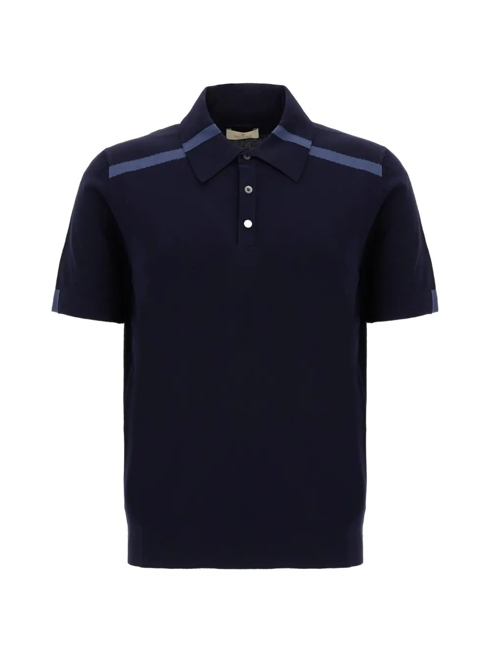 PANICALE stripe-detail polo shirt - Blu