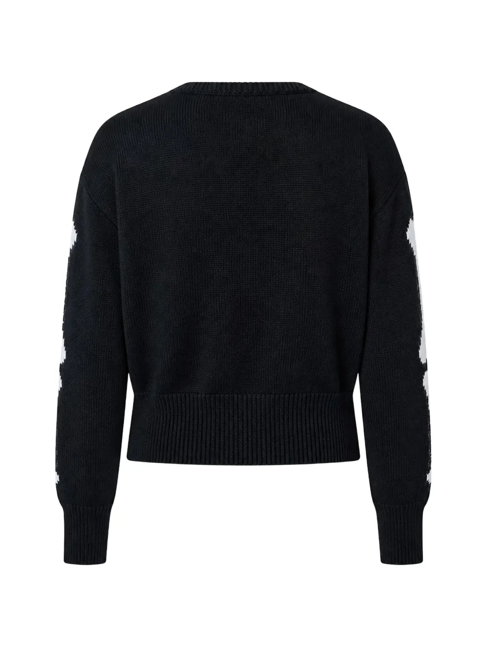  Vaquera Skeleton-motif Ribbed-knit Sweater - Noir 