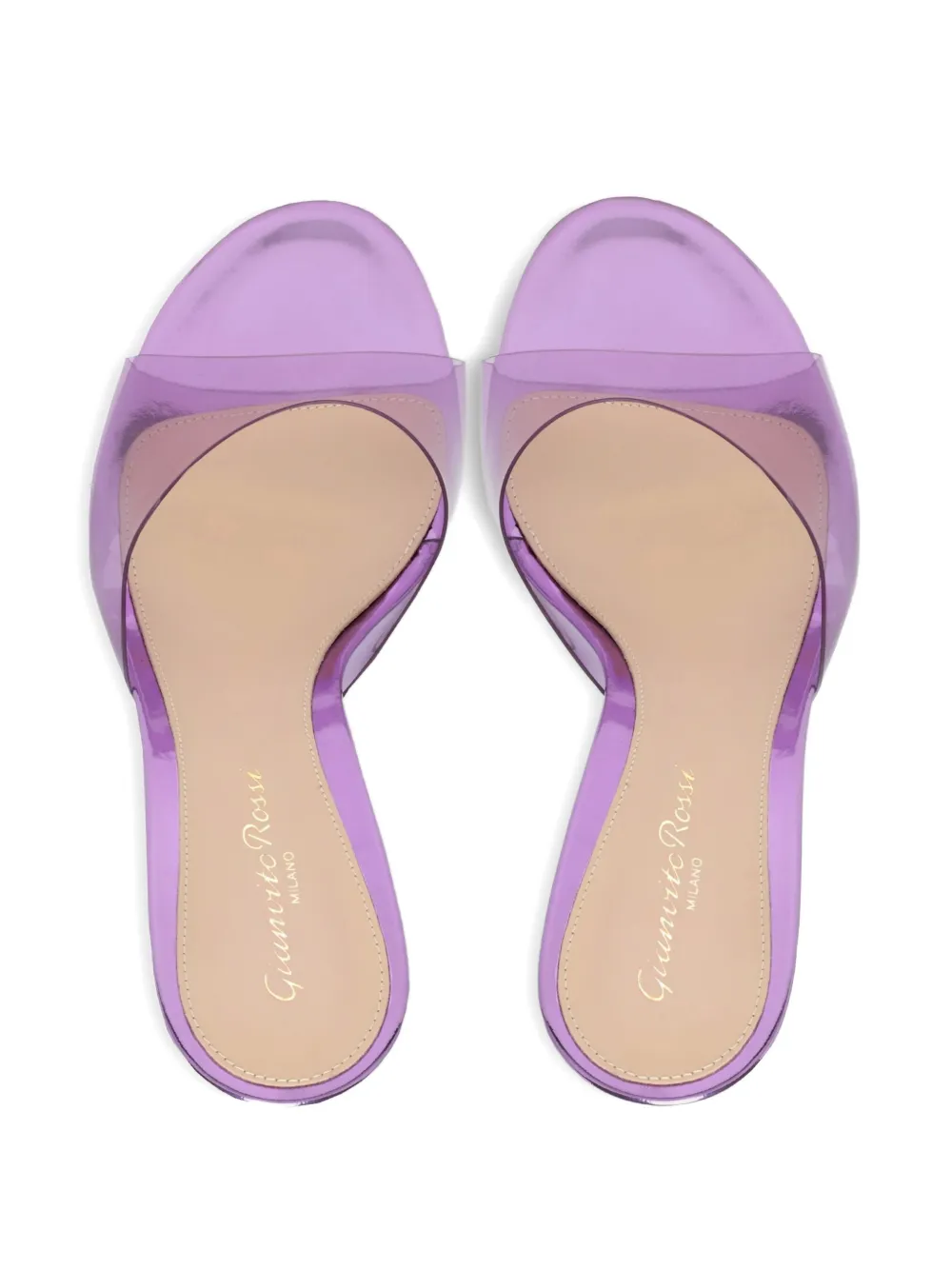 Gianvito Rossi Sofia metallic sandals Paars