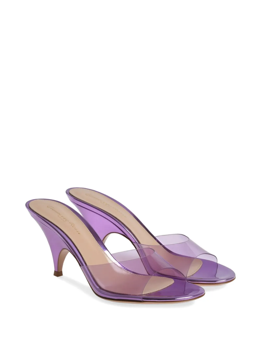 Gianvito Rossi Sofia metallic sandals Paars