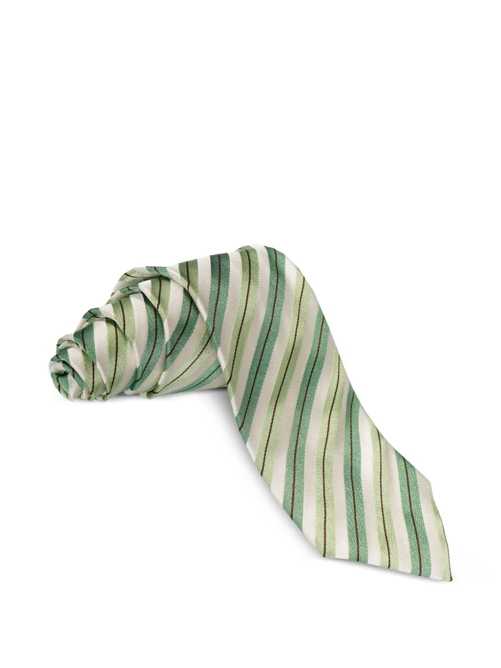 Pal Zileri diagonal-stripe silk tie - Verde
