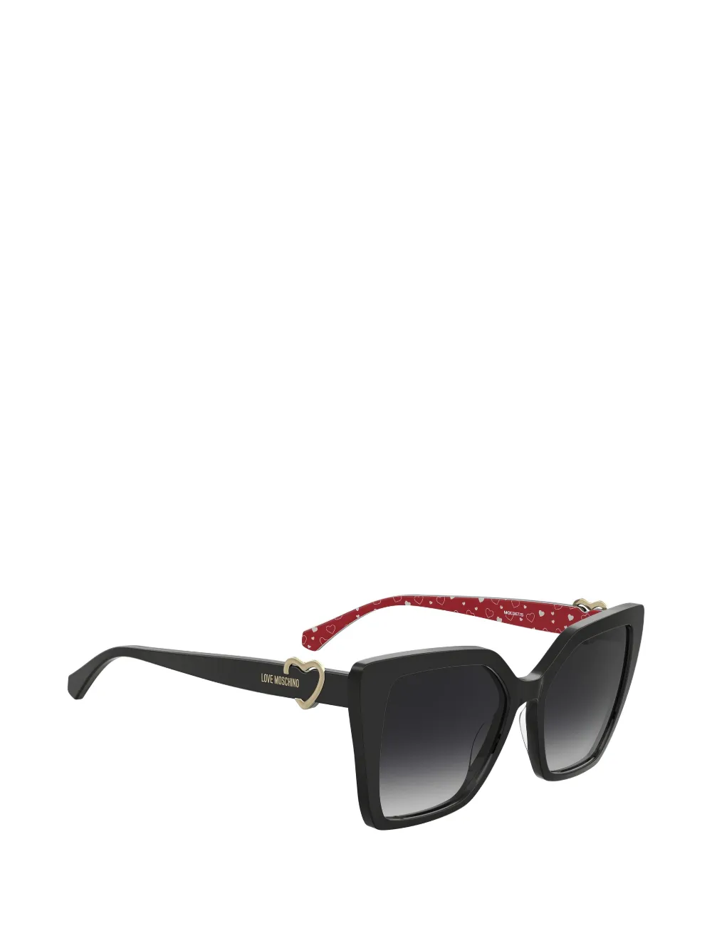 Love Moschino Zonnebril met vierkant montuur Zwart
