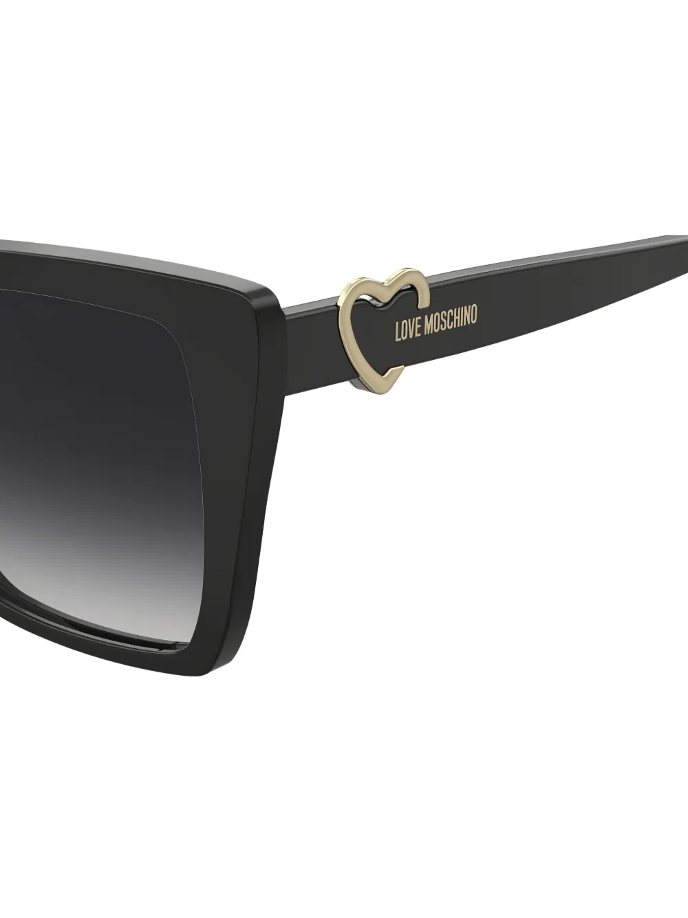 Love Moschino Zonnebril met vierkant montuur Zwart