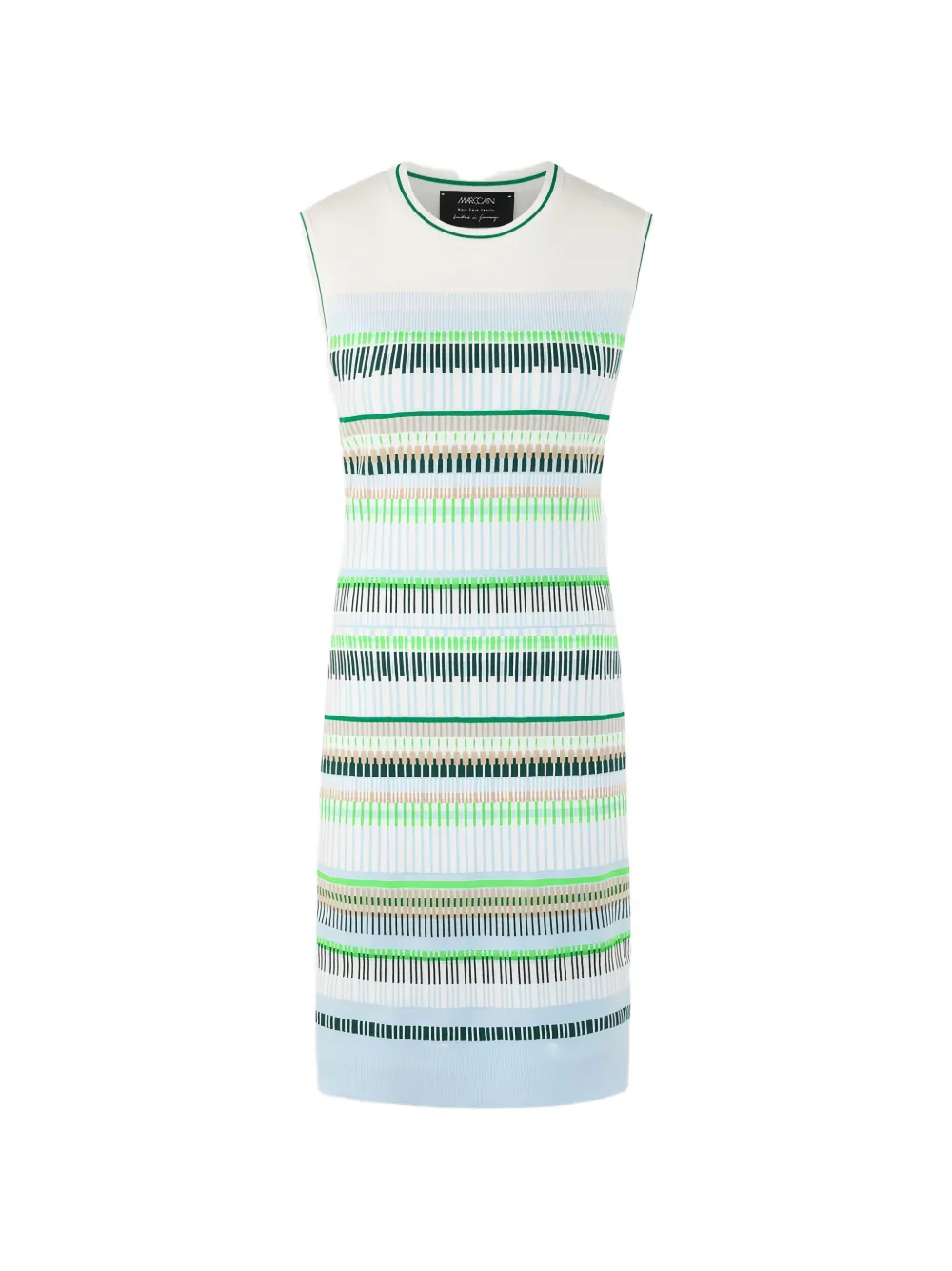 MARCCAIN striped sleeveless mini dress - Green