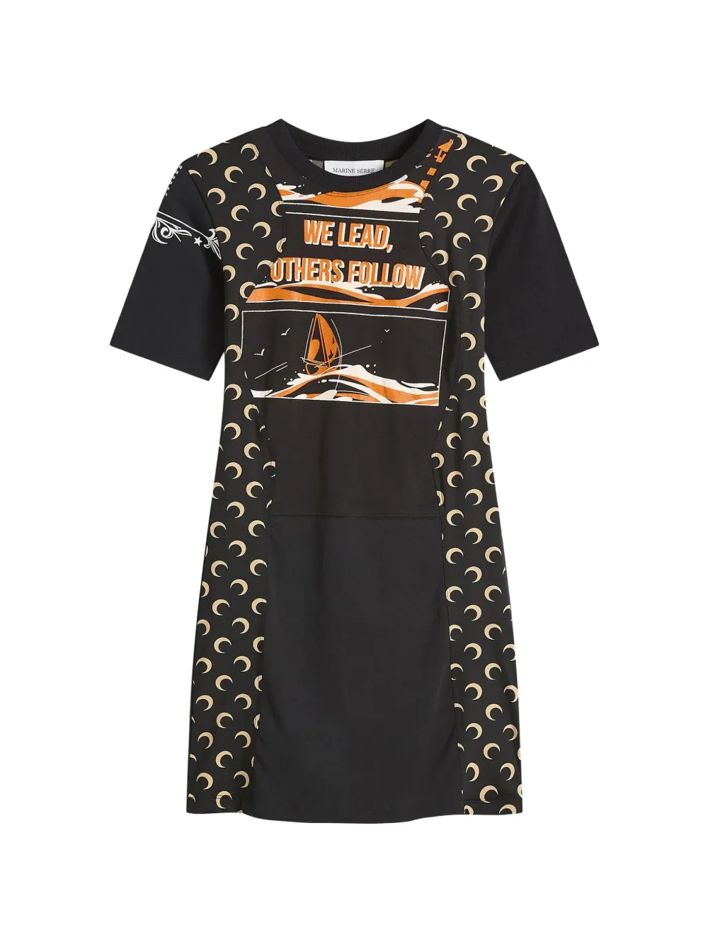 Marine Serre moon-print dress - Nero