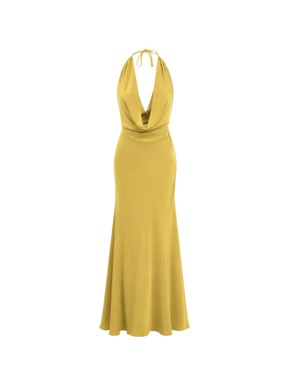 ACTUALEE cowl-neck maxi dress - Giallo