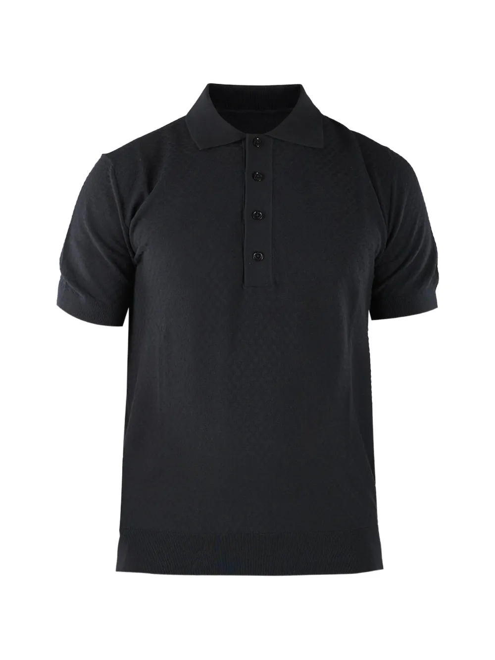 Paolo Pecora textured-knit polo shirt - Nero