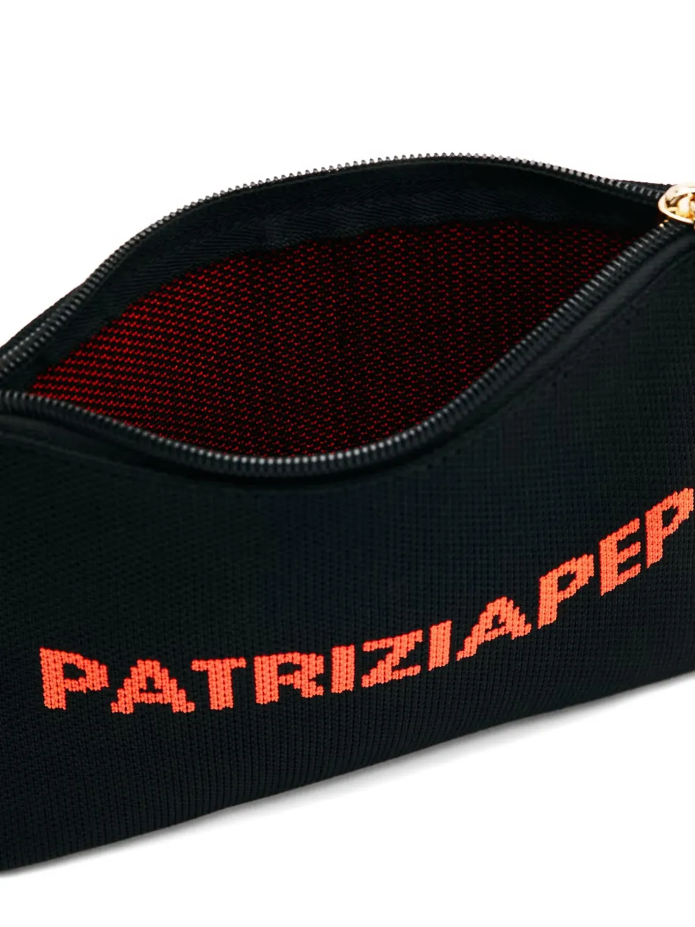 Patrizia Pepe Buidel met logo intarsia Zwart