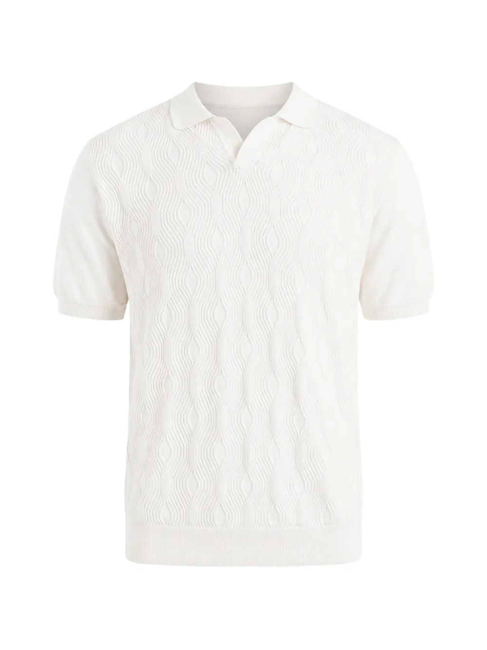 04651 / A TRIP IN A BAG wave-pattern T-shirt - Bianco