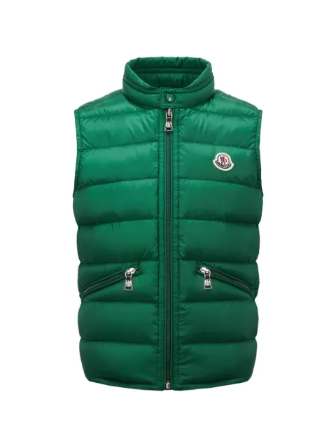 MONCLER GRENOBLE KIDS gilet matelassé à plaque logo