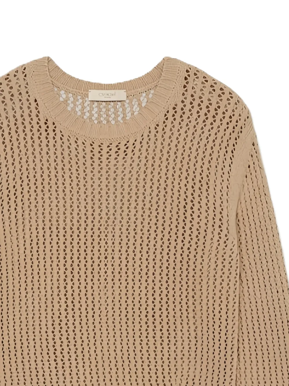 Zanone Opengebreide sweater Beige