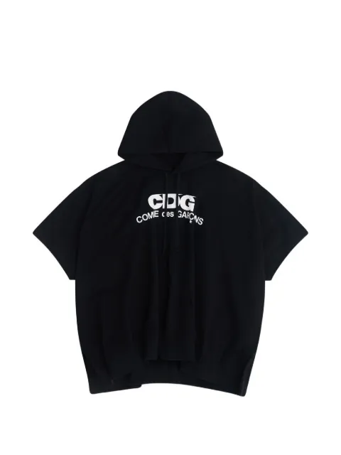 CDG 短袖logo印花连帽衫
