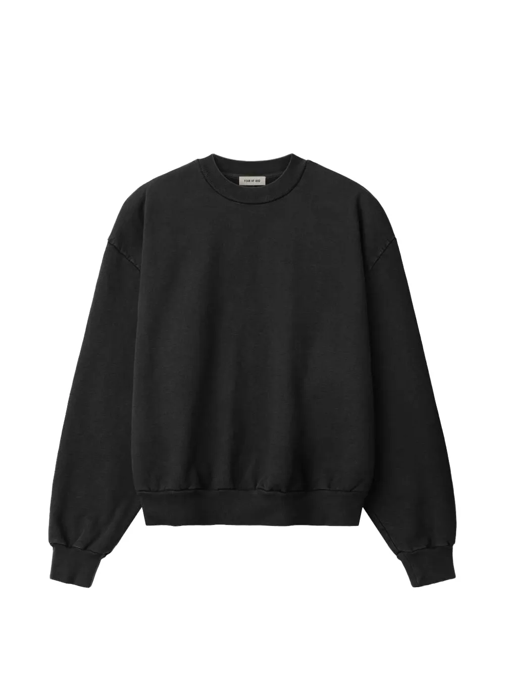 Fear Of God logo-plaque crew-neck sweatshirt - Schwarz