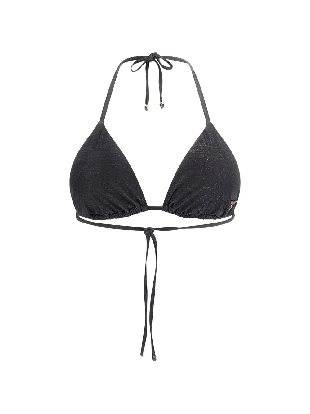 GUESS USA Top bikini con scollo all'americana - Nero