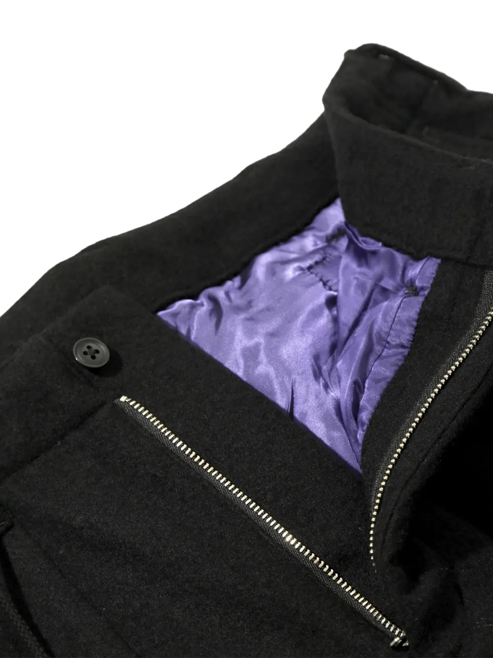 Needles Broek met trekkoordtaille en gespbandje Zwart
