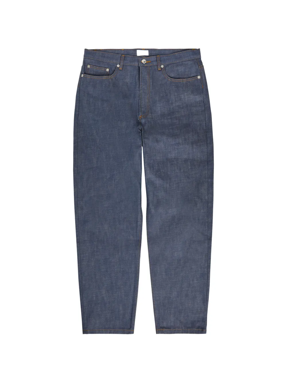 A.P.C. logo-embroidered contrast-stitched jeans - Blu