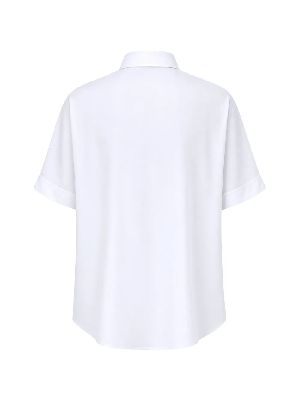 Max Mara Popeline overhemd met korte mouwen Wit