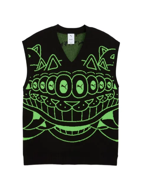 PUMA x RIPNDIP graphic-print V-neck vest