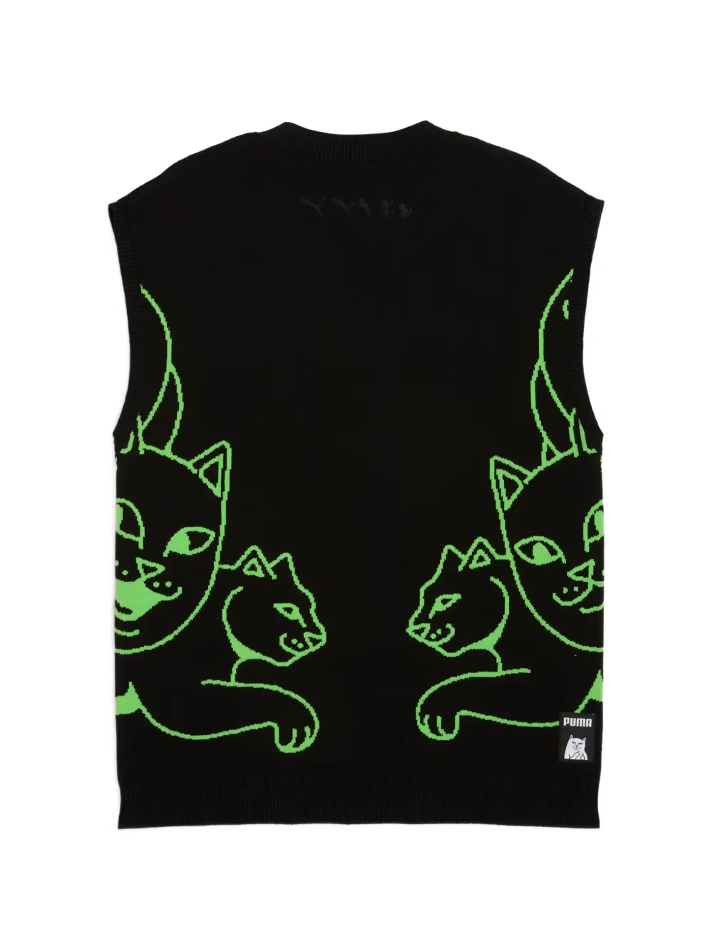 PUMA x RIPNDIP spencer met V-hals en grafische print Zwart