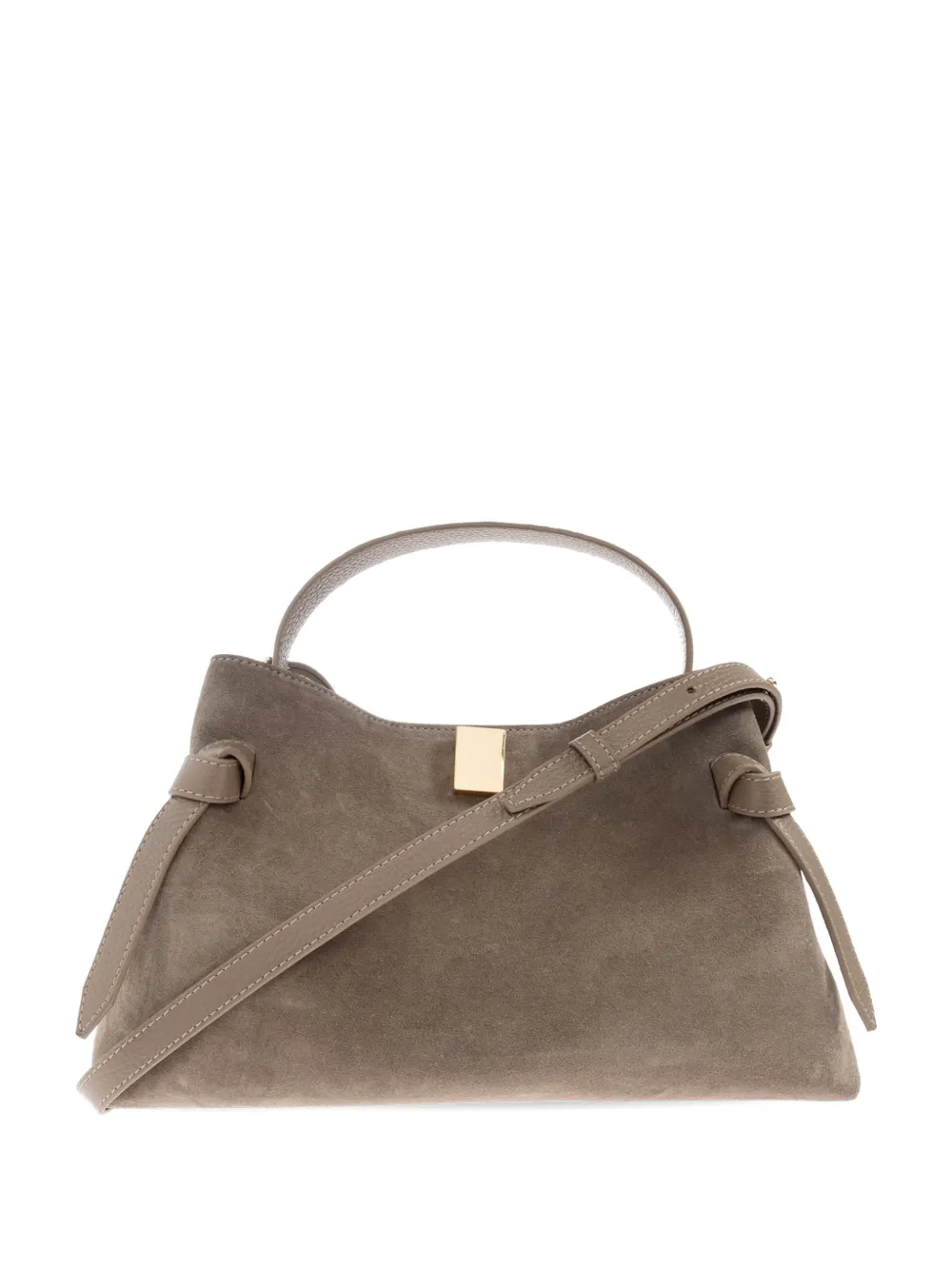 Yuzefi Gyoza suede tote bag - Marrone