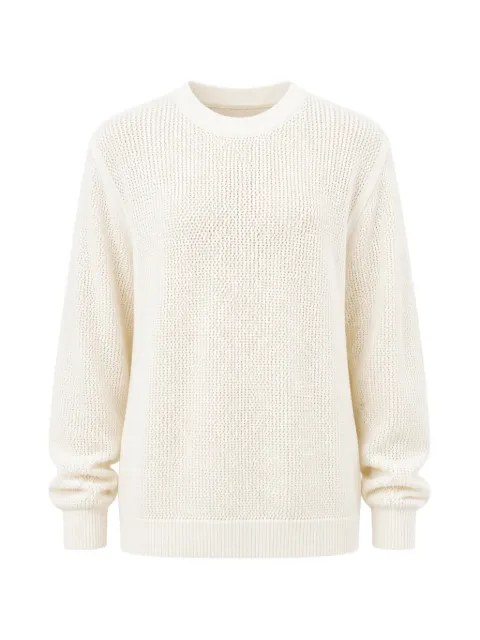 Maison Kitsuné open-knit crew-neck sweater