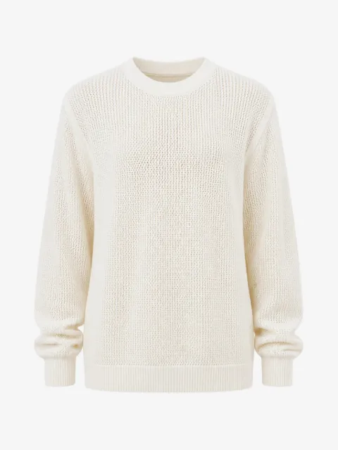 Maison Kitsuné open-knit crew-neck sweater