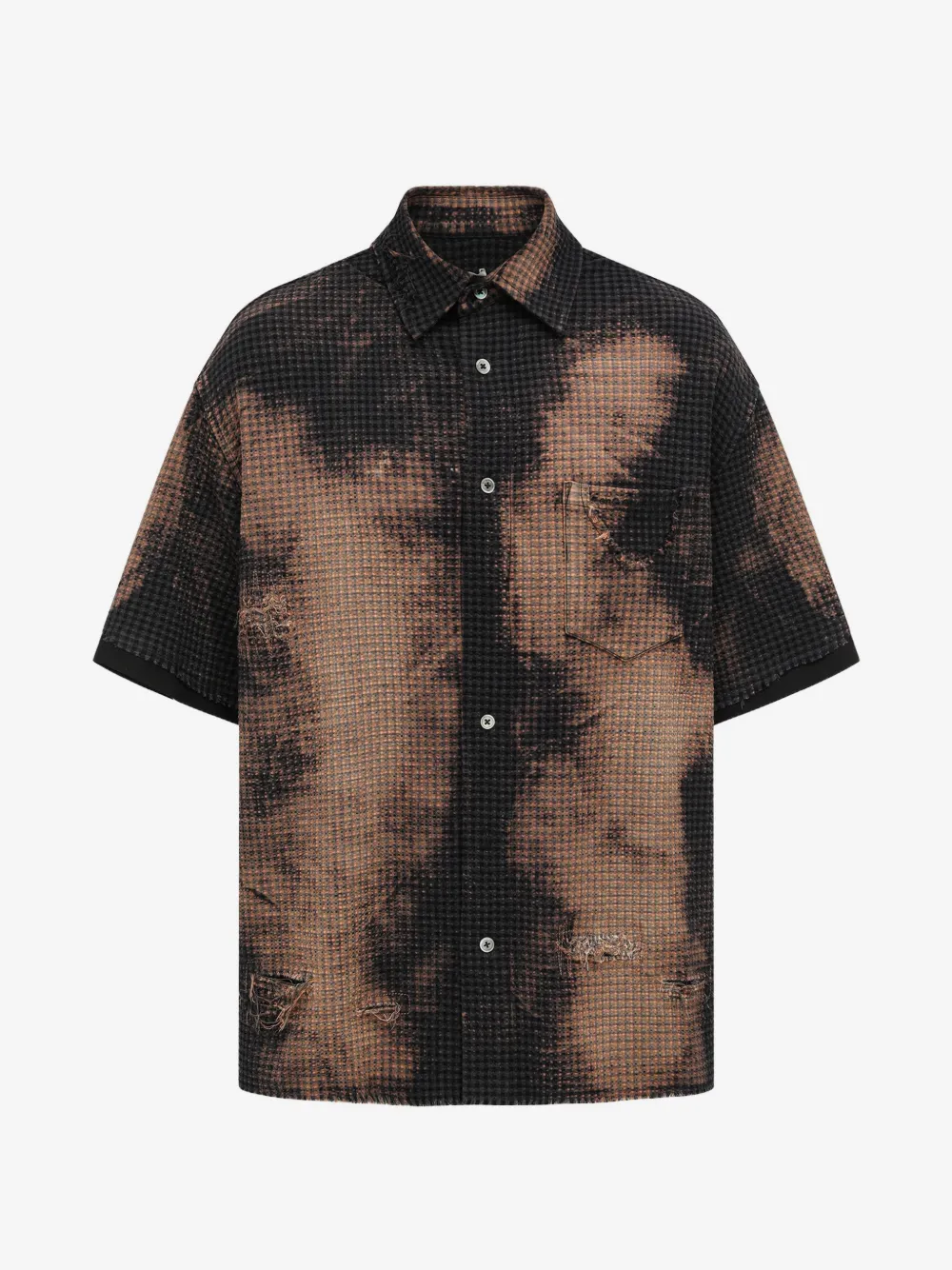 Feng Chen Wang Decayed Check shirt | Black | Image 1