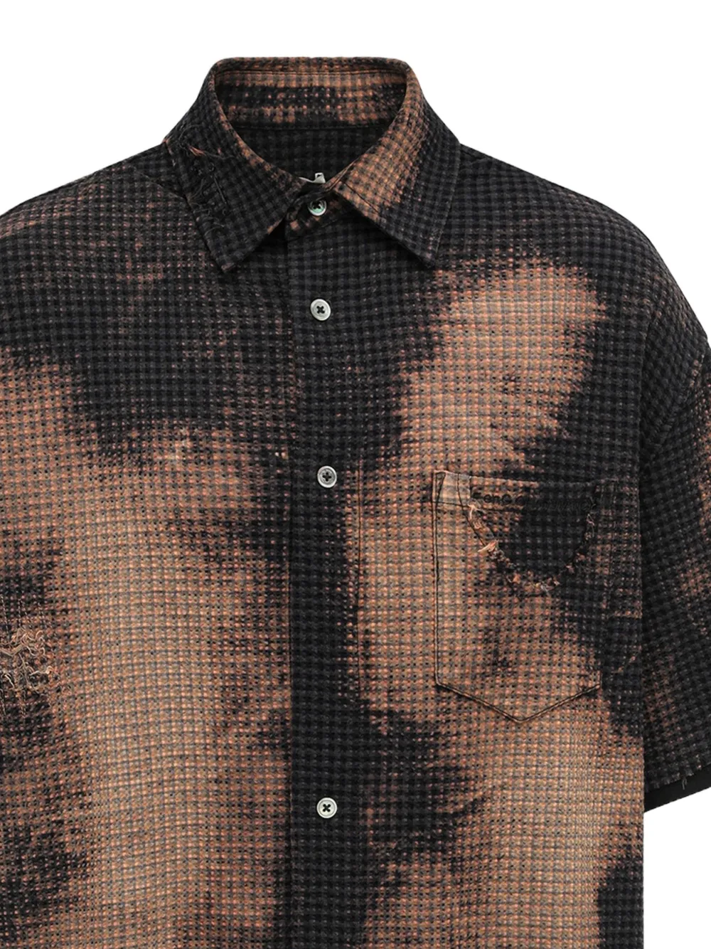  Feng Chen Wang Camisa Decayed Check - Negro 