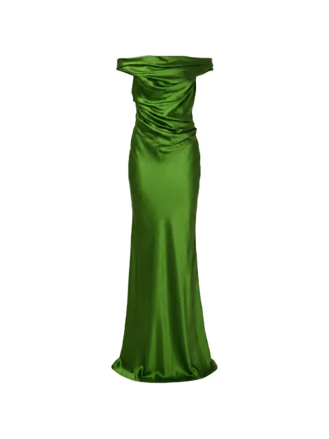The Sei vestido largo Bardot drapeado