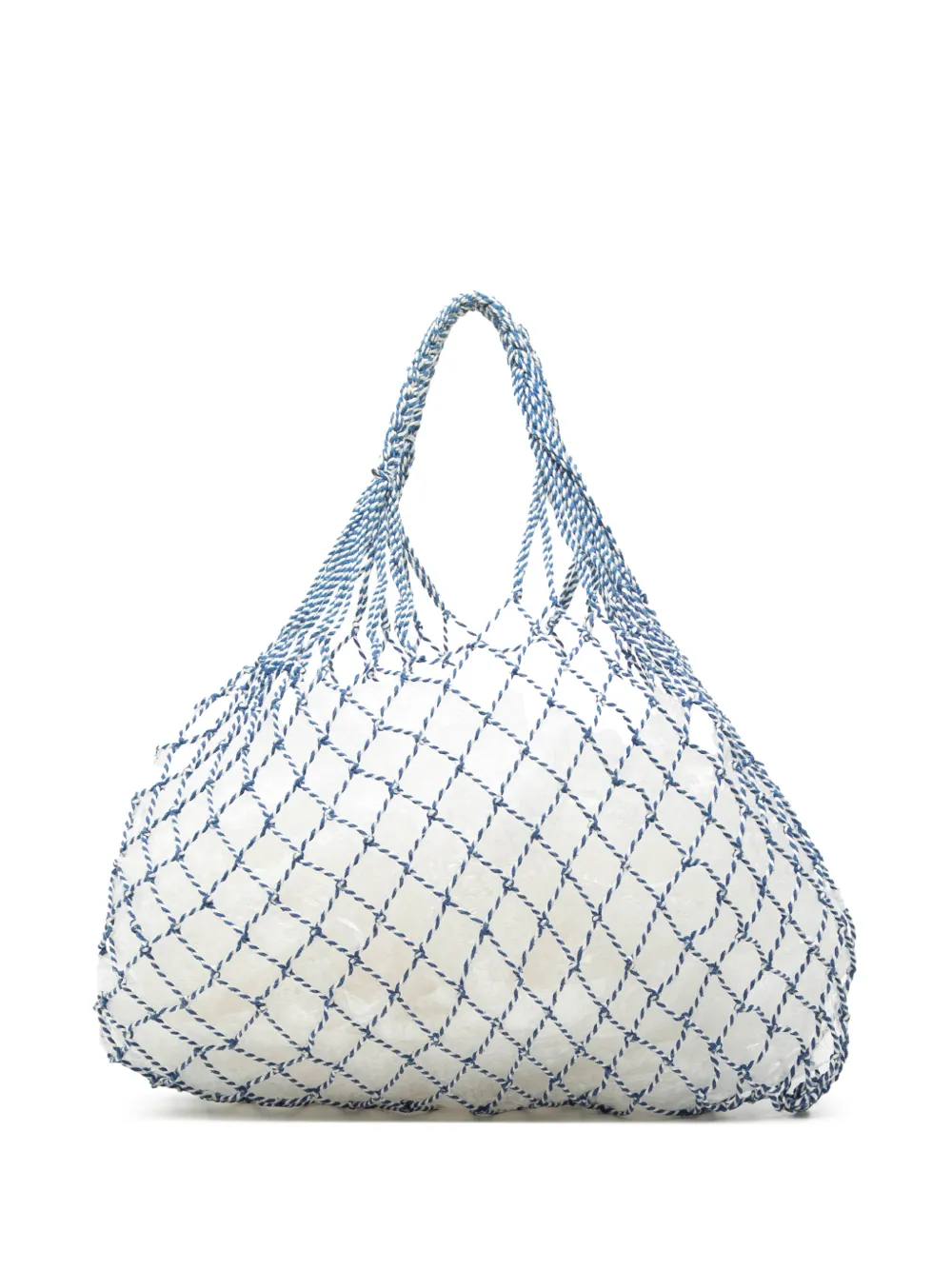Celine Pre-Owned 2010-2026 Woven Mesh Cabas Net tote bag - Blu