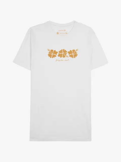 Osklen Camiseta com estampa de hibisco