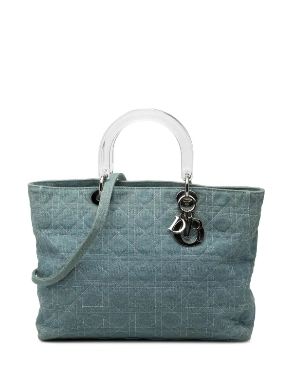 Christian Dior Pre-Owned 1999 ラージ デニム カナージュ アクリル